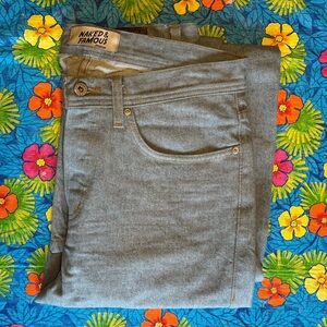 Naked and Famous Stone Blue, weird guy